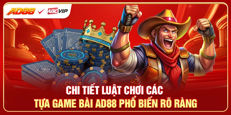 Chi tiết luật chơi các tựa game bài AD88 phổ biến rõ ràng