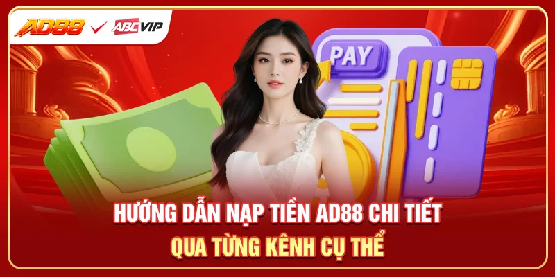 Hướng dẫn nạp tiền AD88 chi tiết qua từng kênh cụ thể