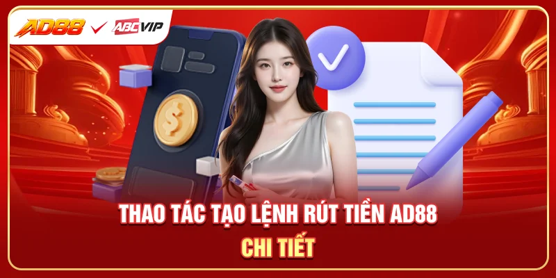 Thao tác tạo lệnh rút tiền AD88 chi tiết